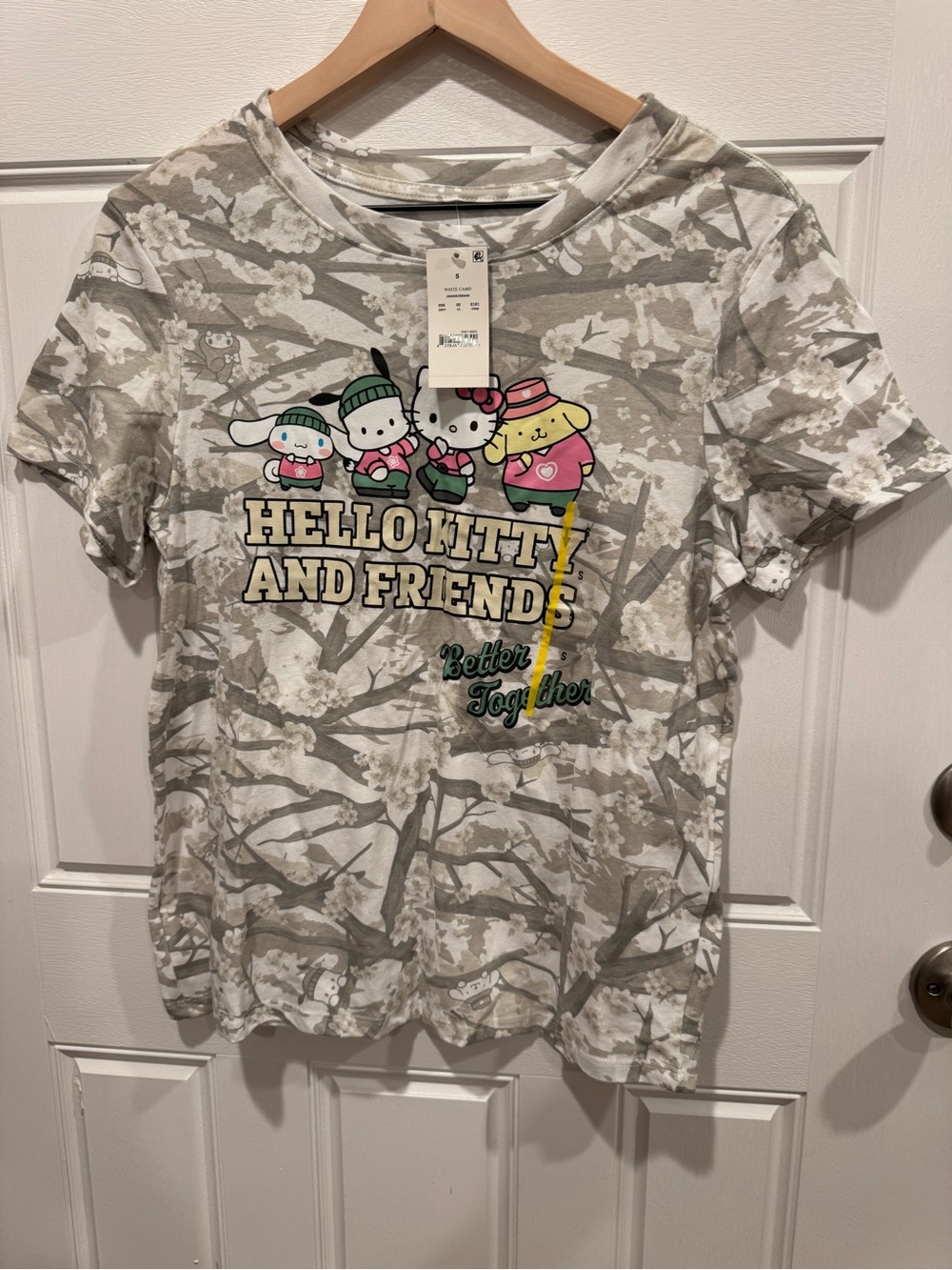 Hello Kitty and Friends Gray Camo Kids Tee